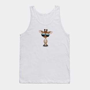 Cute Baby Giraffe Wearing Sunglasses Tank Top